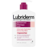 Lubriderm Lotion, Advanced Therapy, Fragrance Free, 16 Fluid ounce