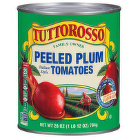 Tuttorosso Tomatoes, Peeled Plum, Italian Style, 28 Ounce