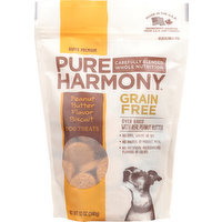 Pure Harmony Dog Treats, Grain Free, Peanut Butter Flavor, 12 Ounce