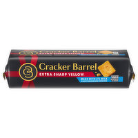 Cracker Barrel Cheese, Reduced Fat, Cheddar, Extra Sharp Yellow, 8 Ounce