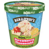 Ben & Jerry's Frozen Dessert, Non Dairy, Strawberry Cheezecake, 1 Pint