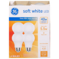 GE Light Bulbs, LED, Soft White, 40 Watts, 4 Each