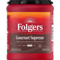 Folgers Coffee, Ground, Med-Dark, Gourmet Supreme, 9.6 Ounce