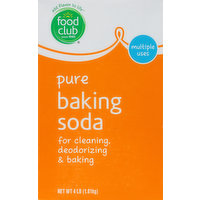 Food Club Baking Soda, Pure, 4 Pound