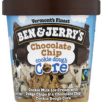 Ben & Jerrys Ice Cream, Chocolate Chip, Cookie Dough Core, 1 Pint