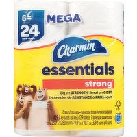 Charmin Bathroom Tissue, Strong, Mega, 1-Ply, 6 Each