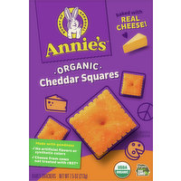 Annie's Baked Crackers, Organic, Cheddar Squares, 7.5 Ounce