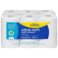 Simply Done Bath Tissue, Ultra-Soft, Mega Rolls, 2-Ply, 12 Each