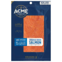 Acme 8 oz. Nova Smoked Salmon, 8 Ounce