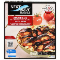 Next Wave Seafood Mussels, in a Tomato and Garlic Butter Sauce, 1 Pound