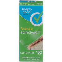 Simply Done Fold Top Sandwich Bags, 1 Each