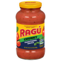 Ragu Traditional Sauce, Chunky, 24 Ounce