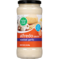 Food Club Alfredo Sauce, Roasted Garlic, 16 Ounce