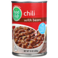 Food Club Chili With Beans, 15 Ounce