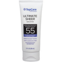 TopCare Ultimate Sheer Water Resistant Uva/Uvb Broad Spectrum Spf 55 Sunscreen Sun Lotion, 3 Fluid ounce