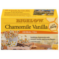 Bigelow Herbal Tea, Chamomile Vanilla and Honey, Caffeine Free, Tea Bags, 20 Each