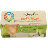 Full Circle Market Diced Pears, Bartlett, 4 Each