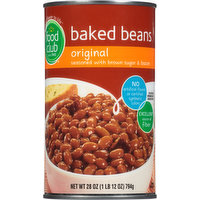 Food Club Baked Beans, Original, 28 Ounce