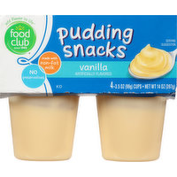 Food Club Pudding Snacks, Vanilla, 4 Each