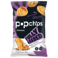 Popchips Popped Potato Snack, Bacon, Cheddar, Sour Cream & Chive Flavored, Fully Loaded, Original, 5 Ounce