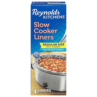 Reynolds Kitchens Slow Cooker Liner, Fits 3-8 Quarts, Regular Size, 4 Each