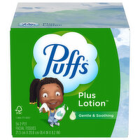 Puffs Facial Tissues, 2-Ply, Gentle & Soothing, 56 Each