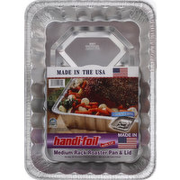 Handi-Foil Pan & Lid, Rack Roaster, Medium, 1 Each