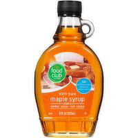 Food Club 100% Pure Maple Syrup, 8 Fluid ounce