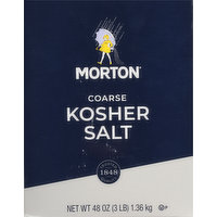 Morton Kosher Salt, Coarse, 48 Ounce