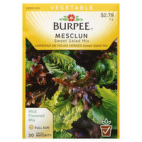 Burpee Seeds, Mesclun, Sweet Salad Mix, 2 Gram