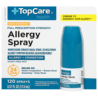 TopCare Allergy Spray, Full Prescription Strength, Non-Drowsy, 120 Each