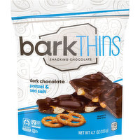 barkTHINS Snacking Chocolate, Dark Chocolate, Pretzel & Sea Salt, 4.7 Ounce