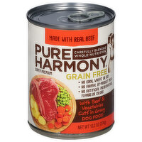 Pure Harmony Dog Food, Grain Free, with Beef & Vegetables Cuts in Gravy, Super Premium, 13.2 Ounce
