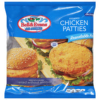 Bell & Evans Chicken Patties, Breaded, Air Chilled, 36 Ounce