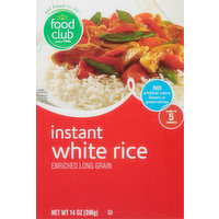 Food Club White Rice, Instant, Long Grain, 14 Ounce