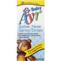 Ayr Nose Spray/Drops, Saline, 1 Ounce