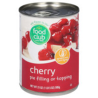 Food Club Pie Filling or Topping, Cherry, 21 Ounce