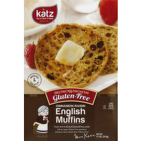 Katz English Muffins, Gluten-Free, Cinnamon Raisin, 11 Ounce