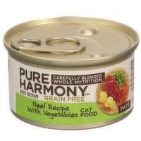 Pure Harmony Grain Free Beef Recipe With Vegetables Pate Cat Food, 3 Ounce