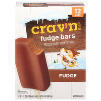 Crav'n Flavor Frozen Dairy Confection, Fudge, Bars, 12 Each