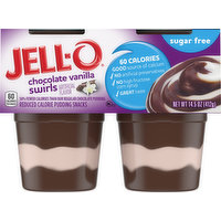 Jell-o Sugar Free Chocolate Vanilla Swirls Reduced Calorie Pudding Snacks, 14.5 Ounce