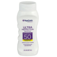 TopCare Ultra Protection Water Resistant Uva/Uvb Broad Spectrum Spf 50 Sunscreen Lotion, 8 Fluid ounce