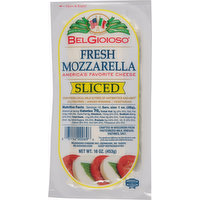 BelGioioso Sliced Cheese, Fresh Mozzarella, 16 Ounce