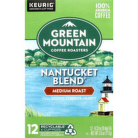 Green Mountain Coffee, Medium Roast, Nantucket Blend, K-Cup Pods, 12 Each