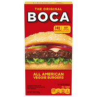 Boca All American Flame Grilled Burgers, 10 Ounce