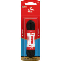 Kiwi Sport Laces, Flat Black, 54 Inch, 1 Each