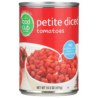Food Club Petite Diced Tomatoes In Juice, 14.5 Ounce