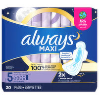 Always Pads, Flexi-Wings, Extra Heavy Overnight, Size 5, 20 Each