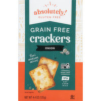 Absolutely Crackers, Grain Free, Onion, 4.4 Ounce