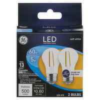GE Light Bulbs, LED A15, Soft White, 2 Each